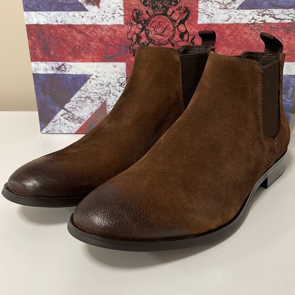 NEW English Laundry Mens Weldon Chelsea Boot In Brown - 8 - Picture 8 of 14